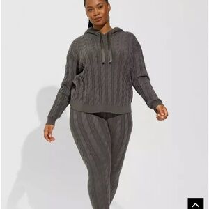 Torrid Charcoal Cable Knit Set